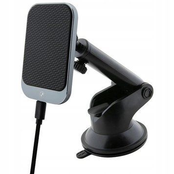 Uchwyt na telefon do samochodu indukcyjny BMW zgodny z MagSafe 15W czarny, Czarny