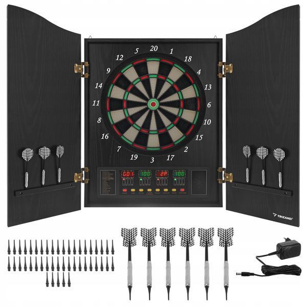 Tarcza dart elektroniczna zestaw lotki 27 gier 243 tryby