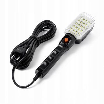 Lampa warsztatowa LED 12W 900lm 230V kabel 5m magnes hak czarna