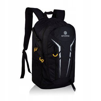 BETLEWSKI plecak EPO-4481 męski sportowy trekingowy duży turystyczny unisex, Czarny