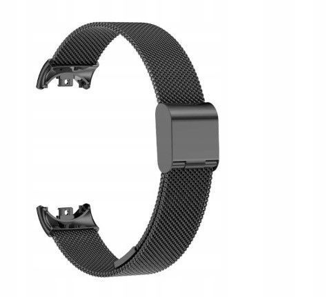Bransoleta Xiaomi Mi Band 8 Milanese stal nierdzewna czarna pasek, Czarny