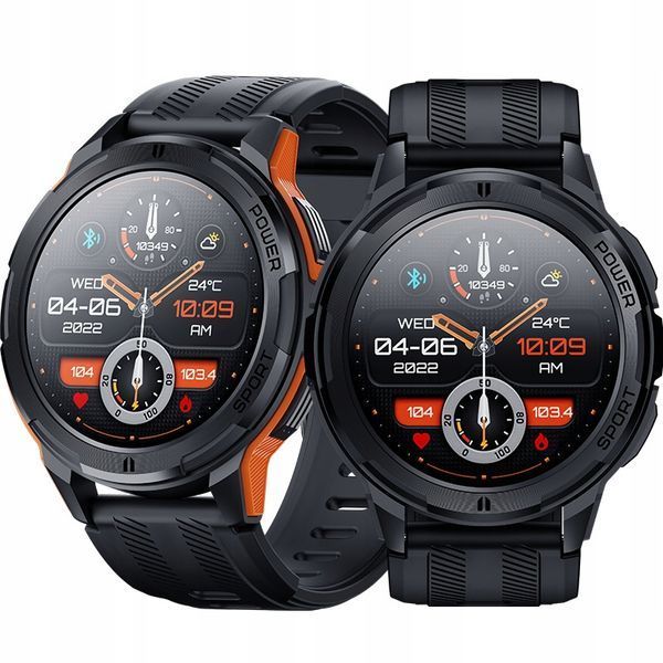 Smartwatch C25 1.43" Ekran AMOLED Monitor Tętna 1ATM Wodoodporny, Czarny