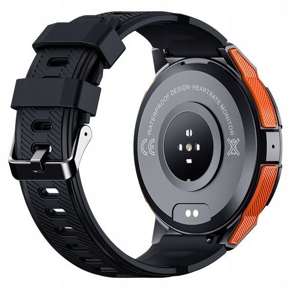 Smartwatch C25 1.43" Ekran AMOLED Monitor Tętna 1ATM Wodoodporny, Czarny