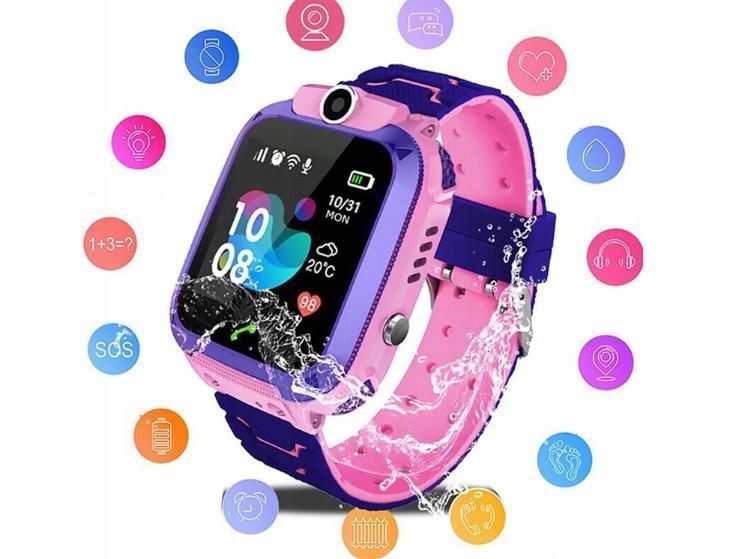 Zegarek Smartwatch Craft S12 Dla Dzieci GPS SOS Kamera Telefon SIM R&oacute;żowy, R&oacute;żowy