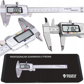 Suwmiarka elektroniczna ZE STALI NIERDZEWNEJ cyfrowa DOKŁADNA 0-150mm +etui
