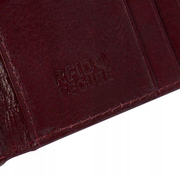 Damski Portfel Sk&oacute;rzany Czarny z RFID i Bezkontaktowym Brelokiem, Czarny