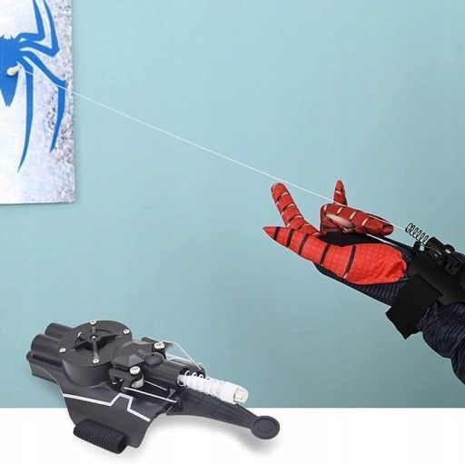 Spider-Man rękawica z akumulatorem i latarką strzelająca pajęczyną