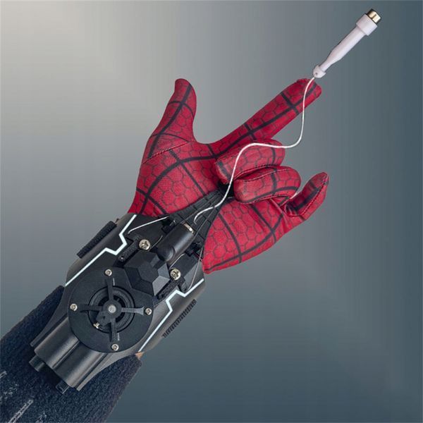 Spider-Man rękawica z akumulatorem i latarką strzelająca pajęczyną