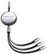 Kabel Zwijany USB-C 3 w 1 Lightning do iPhone 2 x USB - C 1,2m 3w1 100W, Czarny
