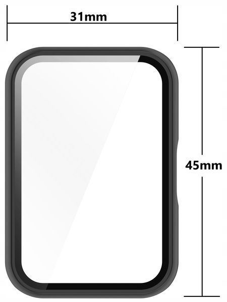 Etui ze szkłem 2w1 do Samsung Galaxy Watch Fit 3, r&oacute;żowe, R&oacute;żowy