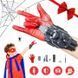 Rękawica Spider-Man strzelająca pajęczyną z latarką i akumulatorem, Czarny